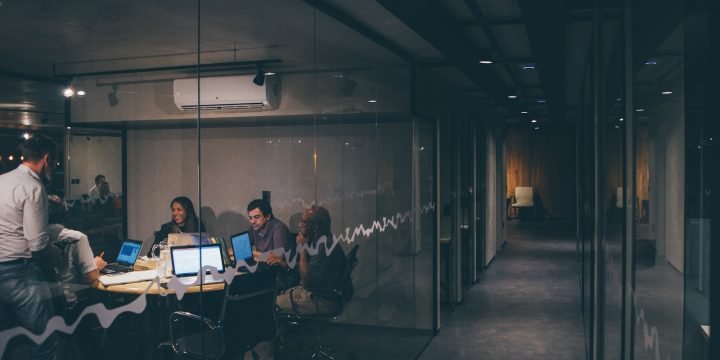 group of people having a meeting